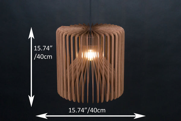 Wooden Pendant Lamp, Cozy Reading Nook Light