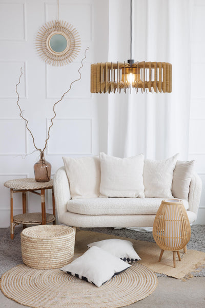 Geometric Wood Pendant Light, Chandelier for Kitchen and Dining