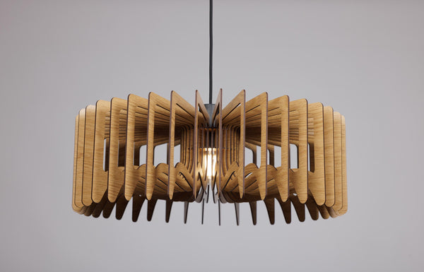 Geometric Wood Pendant Light, Chandelier for Kitchen and Dining