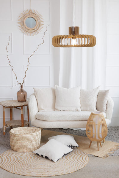 Walnut HDF Pendant Light: Scandinavian Style Wood Light Fixture