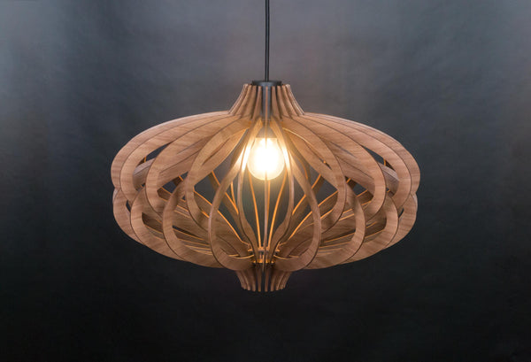Wooden Pendant Light, Statement Entryway Staircase Chandelier