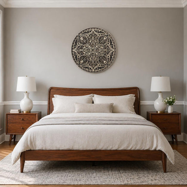 Mandala Wall Art, Sacred Geometry Decor in Wood for Boho Homes