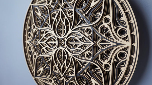 Mandala Wall Art, Sacred Geometry Decor in Wood for Boho Homes