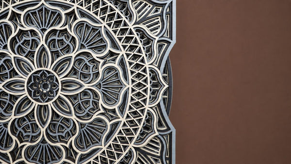 Layered Wood Mandala Wall Art, Bohemian Spiritual gift Decor, Large Meditation Piece.