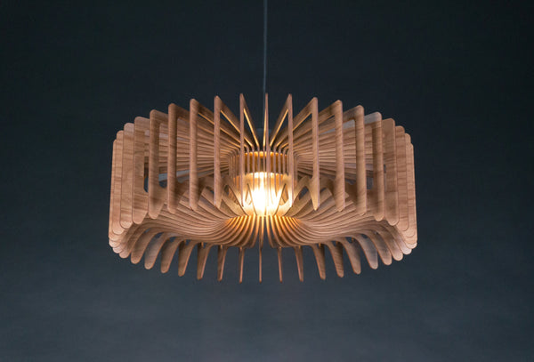 Geometric Wood Pendant Light, Chandelier for Kitchen and Dining