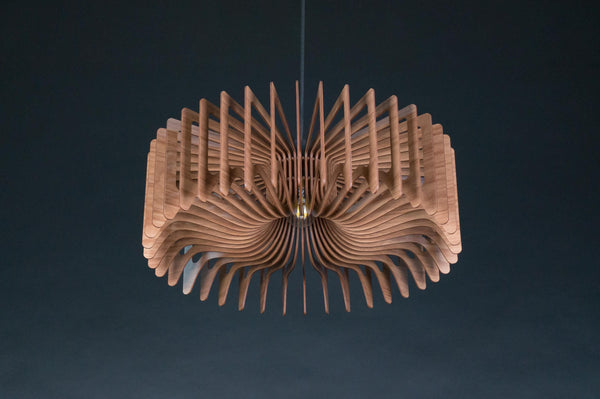 Wood Ceiling Lamp, Geometric Chandelier Light